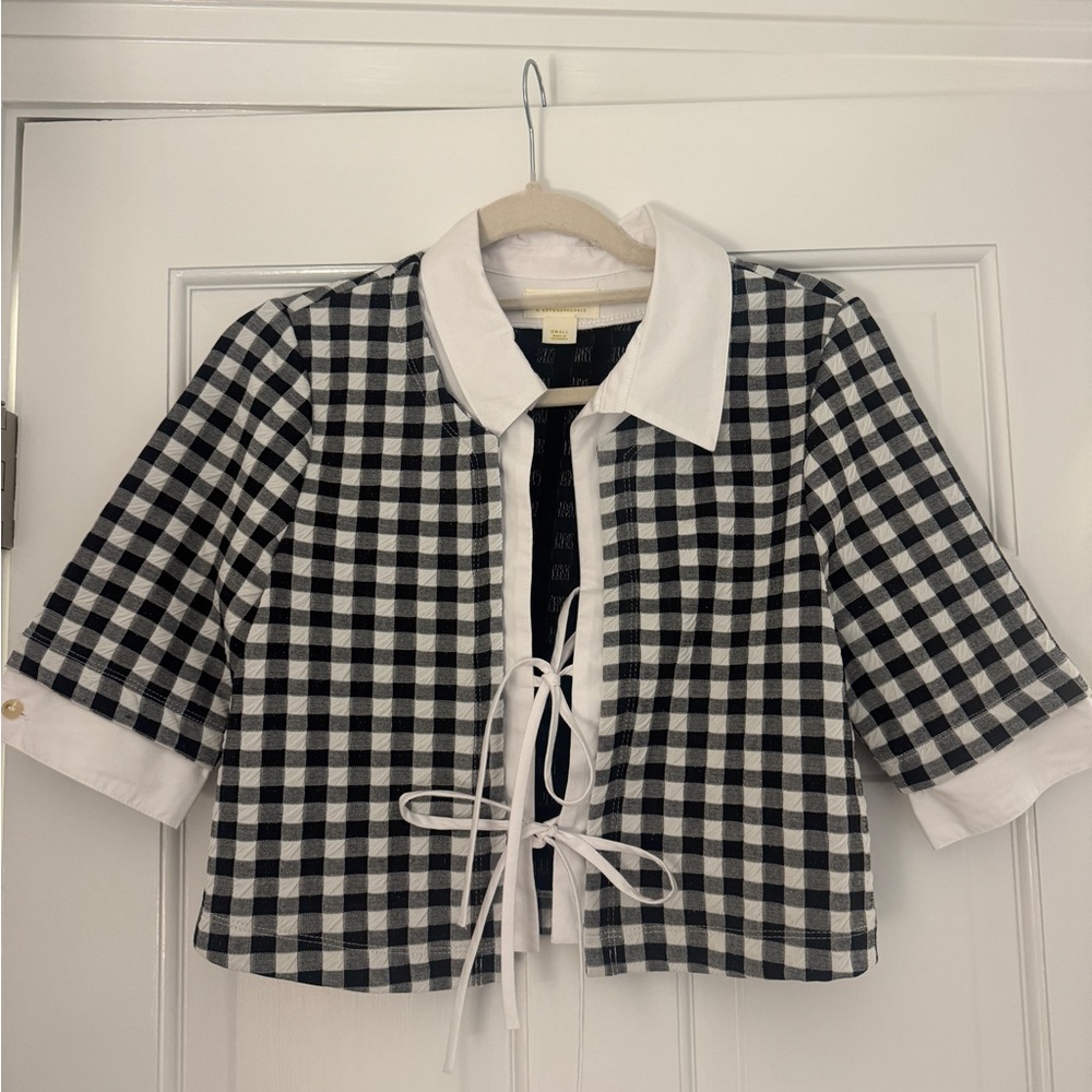 Anthropologie Maeve Black and White Jacket